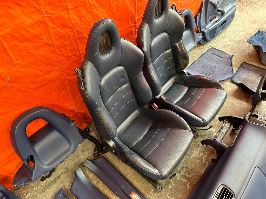 00 09 HONDA S2000   BLUE INTERIOR CONVERSION   SEATS DASH CARPET PLASTICS PANELS19