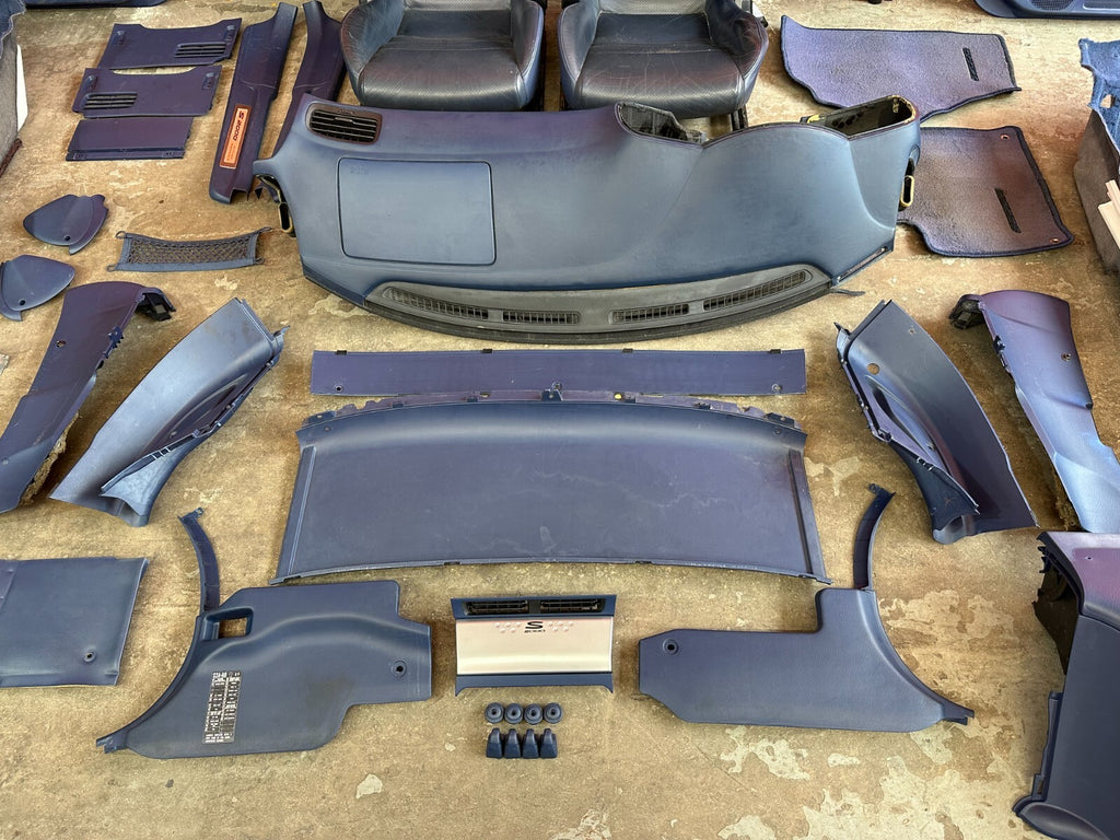 00 09 HONDA S2000   BLUE INTERIOR CONVERSION   SEATS DASH CARPET PLASTICS PANELS7