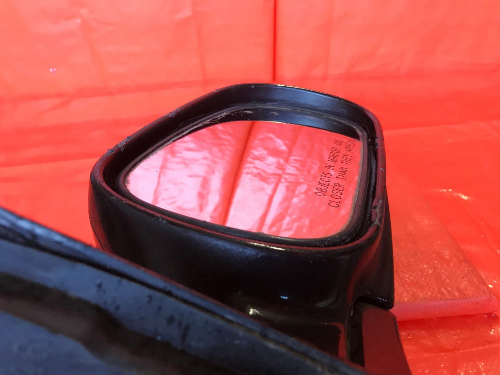OEM 1992 1993 HONDA ACCORD PASSENGER RIGHT SIDE VIEW MIRROR   BLACK   3 PIN5