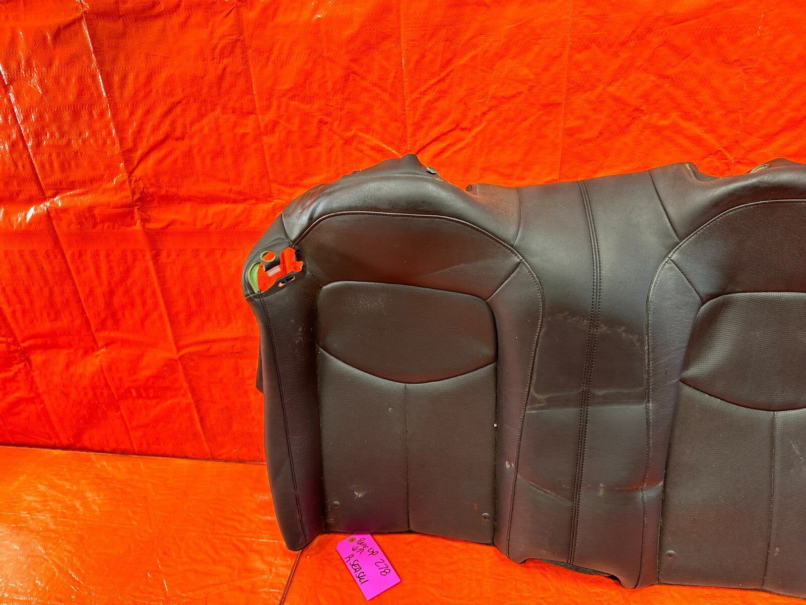 09 15 INFINITI G37 CONVERTIBLE BLACK LEATHER UPPER SEAT LOWER SKIN WRAP OEM 2786