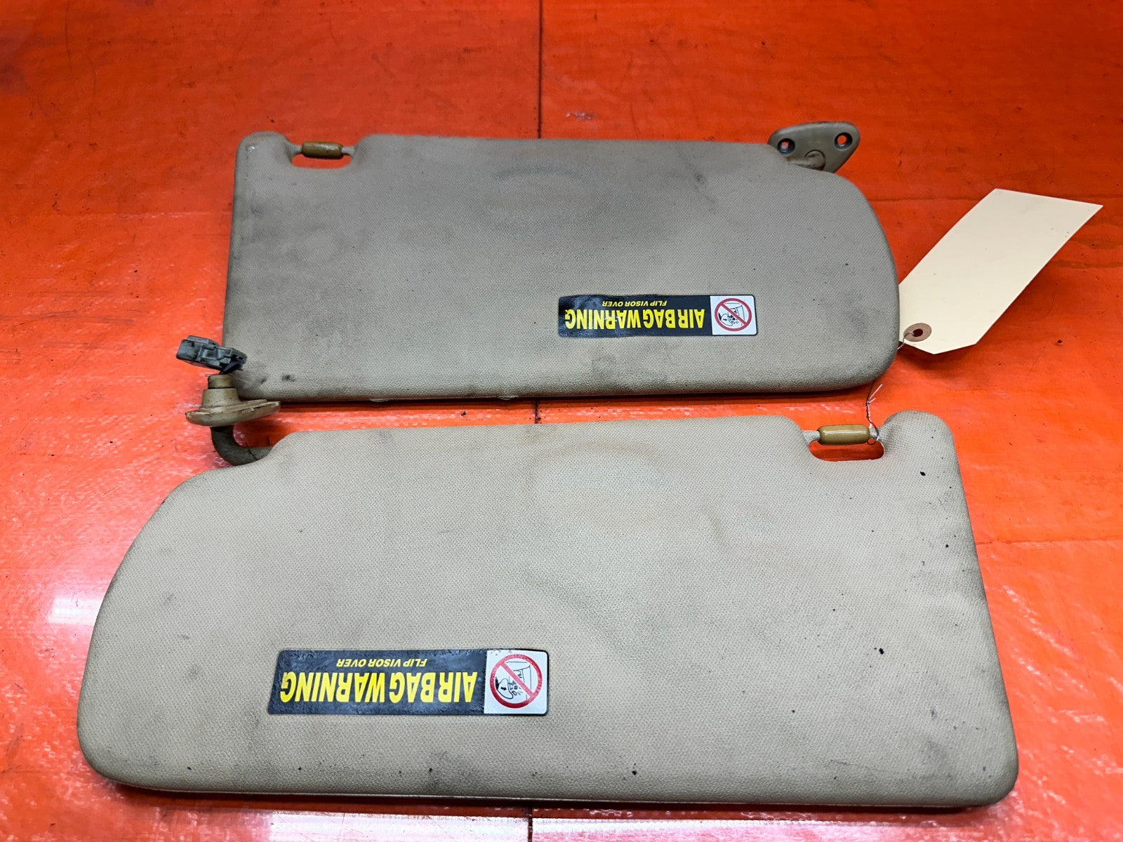 04 08 ACURA TSX 2.4L LEFT RIGHT SUN VISOR SHADE PAIR OEM #3305