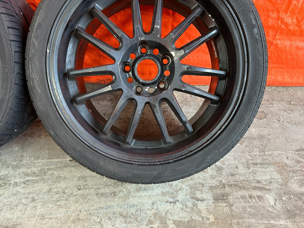 08 15 LANCER EVOLUTION X EVO 10   ROTA SVN WHEELS RIMS W/ TIRES   18x10 & 18x84