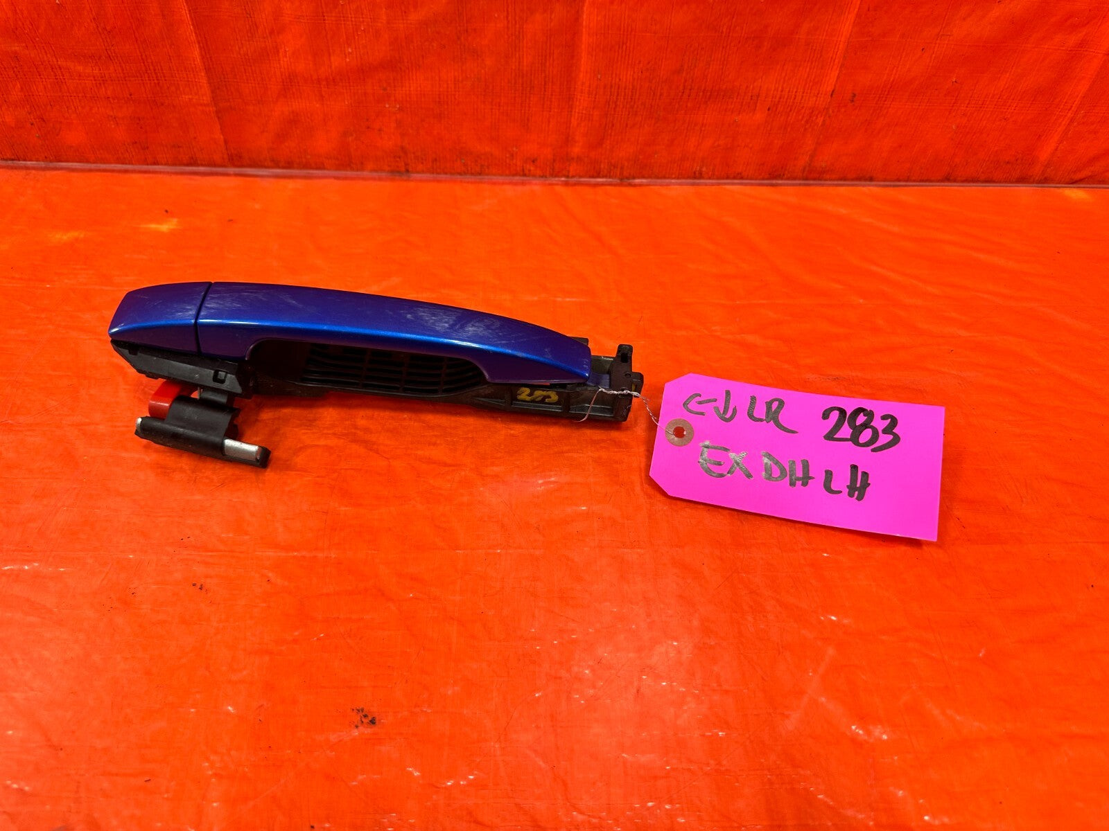 08 14 SUBARU IMPREZA WRX & STI   LEFT REAR EXTERIOR DOOR HANDLE BLUE OEM 2830