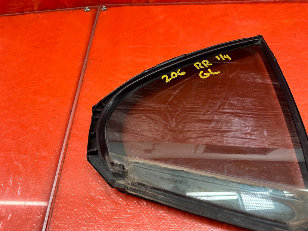 08 15 LANCER EVOLUTION X EVO 10   DRIVER RIGHT REAR 1/4 QUARTER GLASS WINDOW 2066