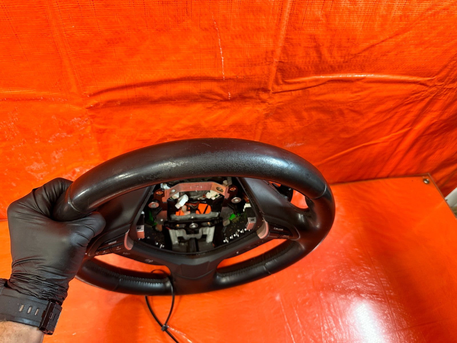 09 14 ACURA TSX   STEERING WHEEL   BLACK LEATHER WRAP   OEM FACTORY #3219