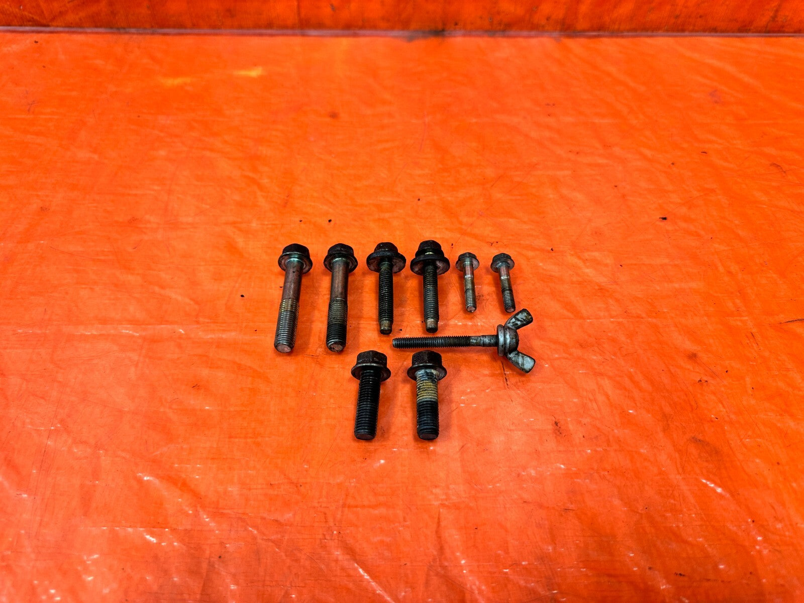 93 97 HONDA DEL SOL   D16 SOHC   POWER STEERING PUMP AND BRACKET BOLTS OEM 29 50