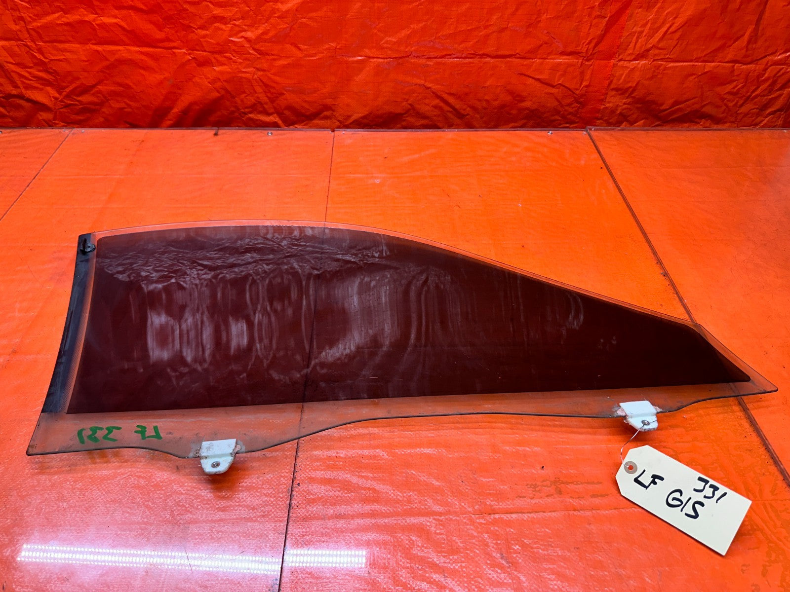 94 01 ACURA INTEGRA 2D LEFT DRIVER DOOR WINDOW GLASS OEM #3319