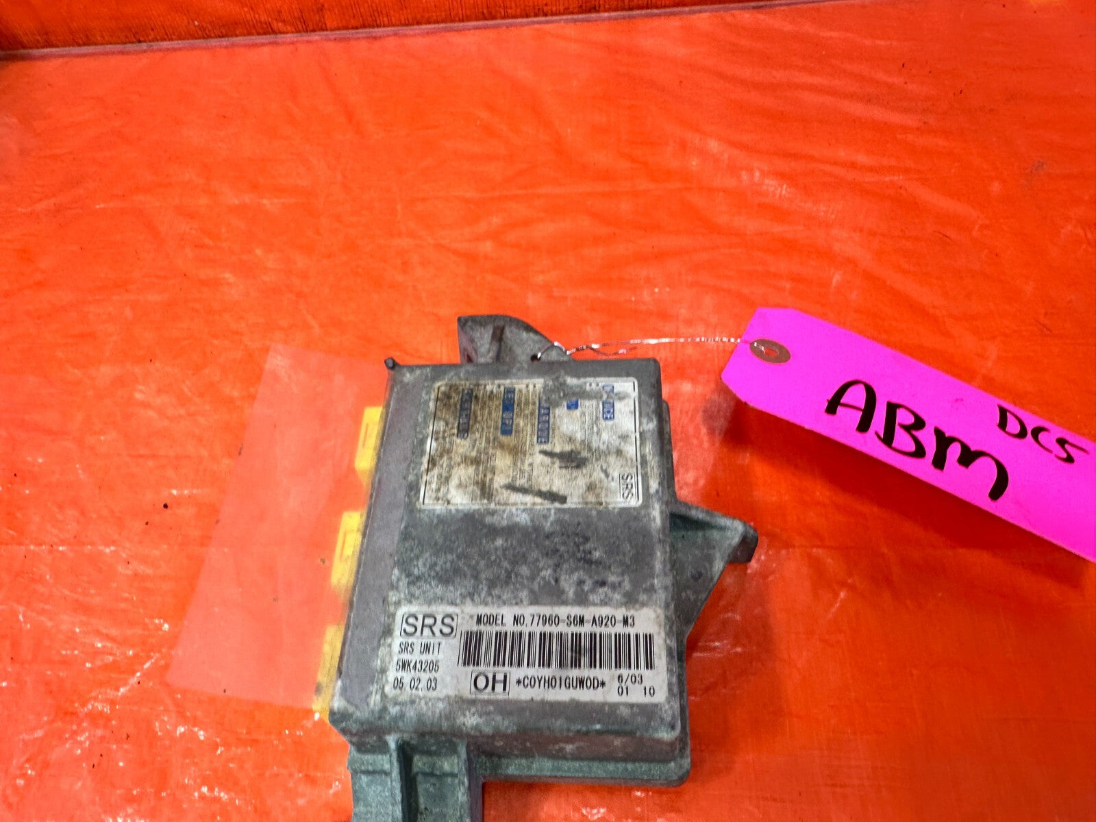 02 04 ACURA RSX   CONTROL MODULE   ACURA PART # 77960 S6M A92   OEM FACTORY #DC53