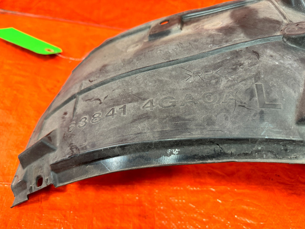 16 24 INFINITI Q50   3.0L   LEFT FRONT SPLASH SHIELD REAR PORTION   OEM 3162