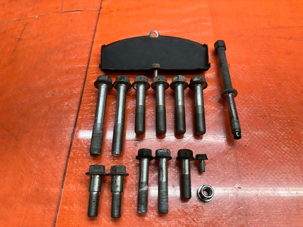 13 15 HONDA CIVIC SI 2.4L MT TRANSMISSION BELLHOUSING BOLTS & FLYWHEEL COVER 3344