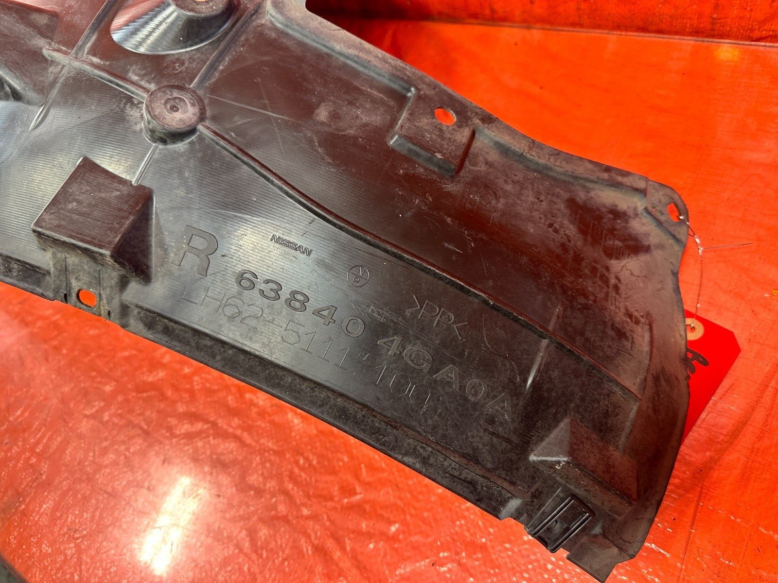 14 23 INFINITI Q50   DRIVER LEFT FRONT FENDER LINER REAR PORTION   OEM 3141