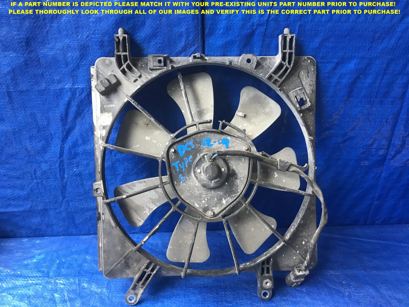 OEM 2002 2003 2004 02 03 04 ACURA RSX CONDENSER COOLING FAN0