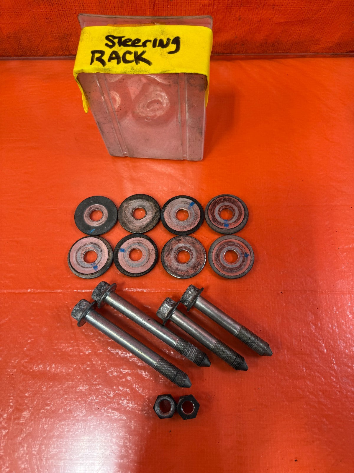 09 14 ACURA TSX   POWER STEERING RACK GEAR BOX BOLTS HARDWARE WASHERS OEM #3210