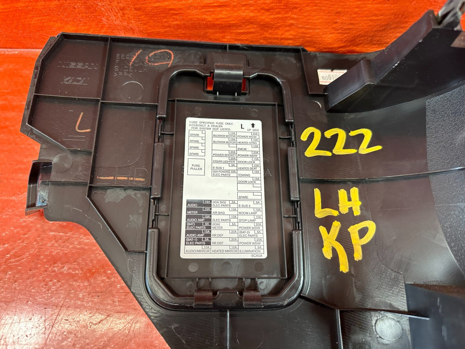 14 20 INFINITI Q50   KICK PANEL   DRIVER LEFT SIDE   BLACK COLOR   OEM #2226