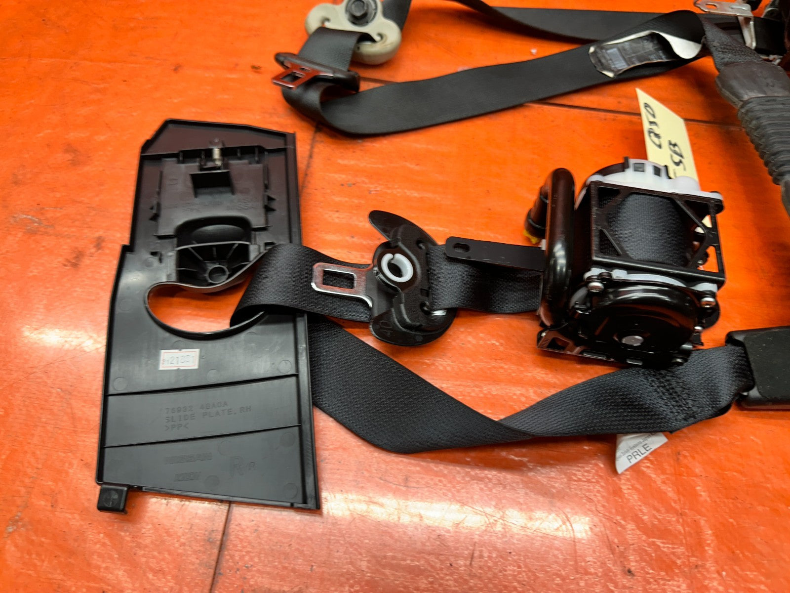 14-23 INFINITI Q50 LEFT & RIGHT FRONT SEAT BELTS SAFETY BELT BLACK OEM #Q5012