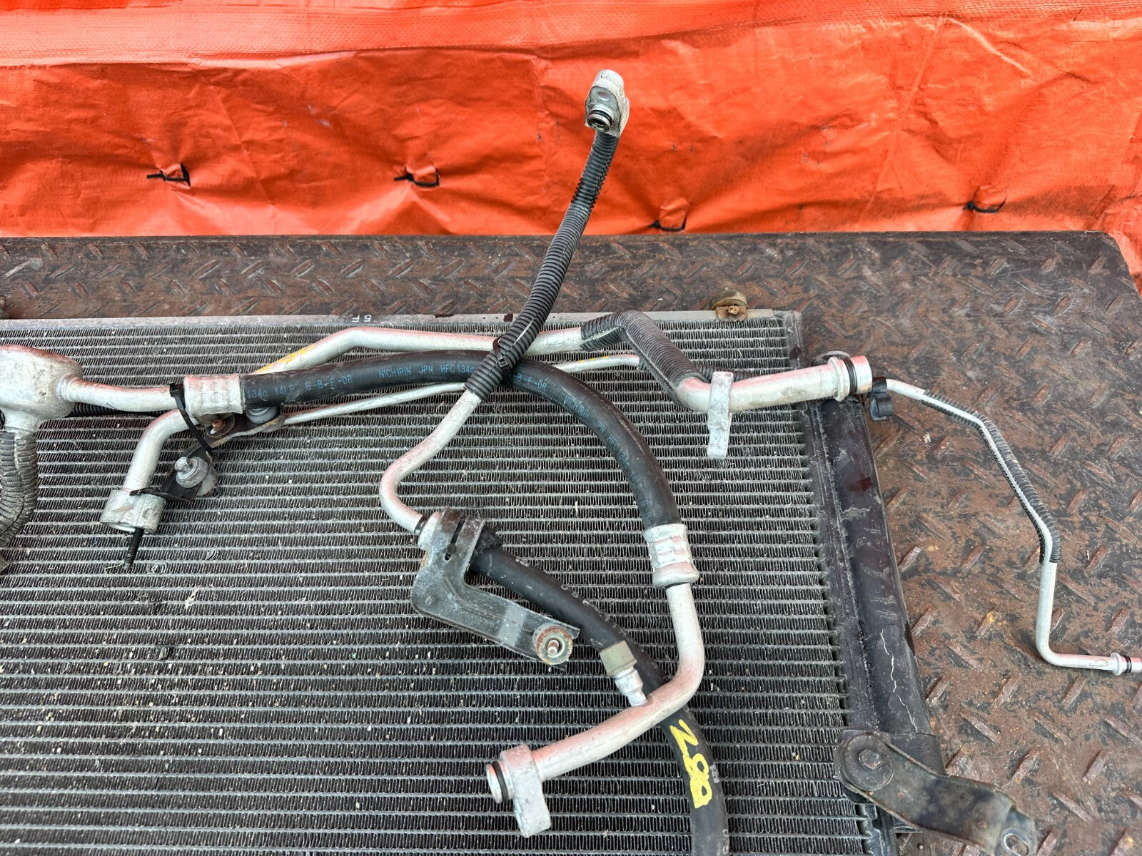 2002 02 LEXUS SC430   AC LINE SET LINES PIPES HOSES W/ CONDENSER OEM FACTORY 2887