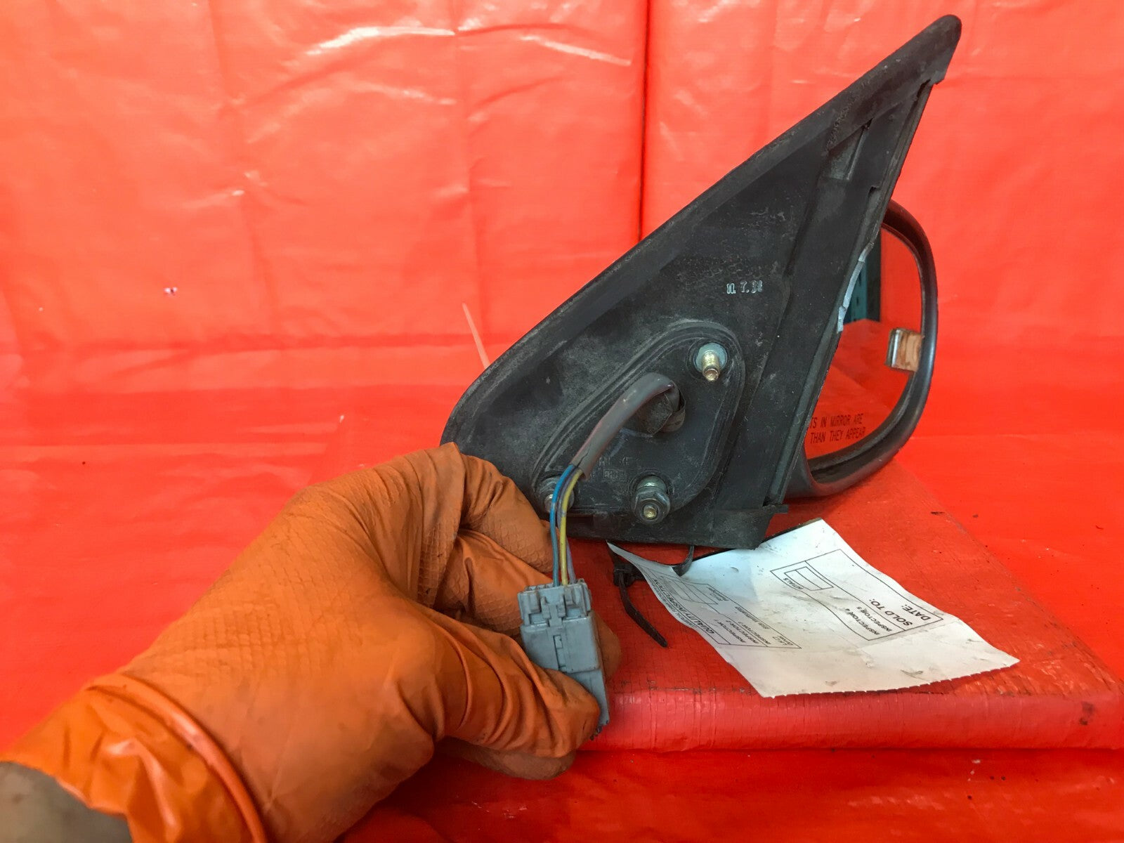 OEM 2002 2003 NISSAN SENTRA PASSENGER RIGHT SIDE VIEW MIRROR   GRAY   3 WIRE5
