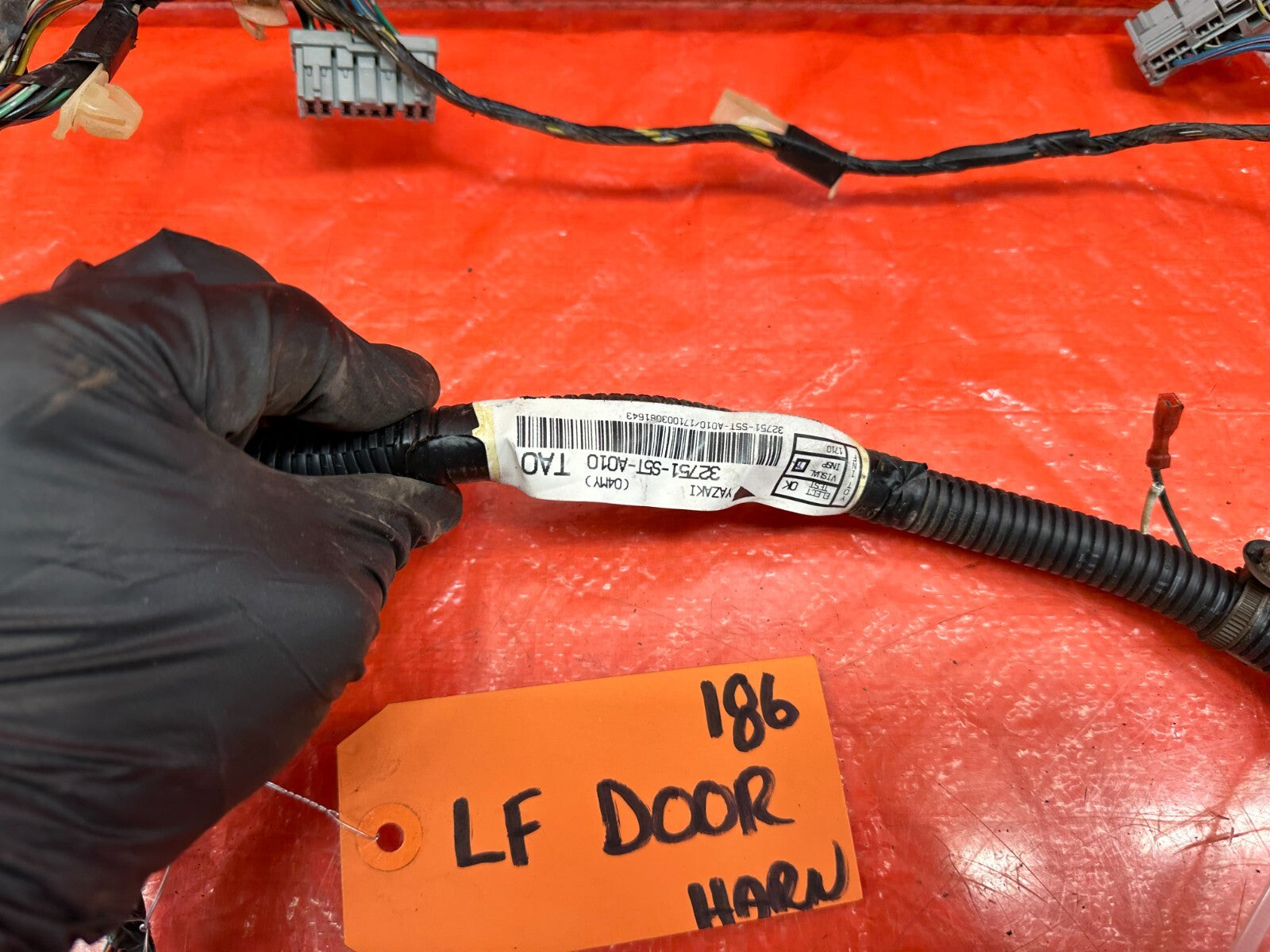 02 05 HONDA CIVIC SI EP3 HATCH DRIVER LEFT DOOR WIRING HARNESS WIRE LOOM OEM 1869