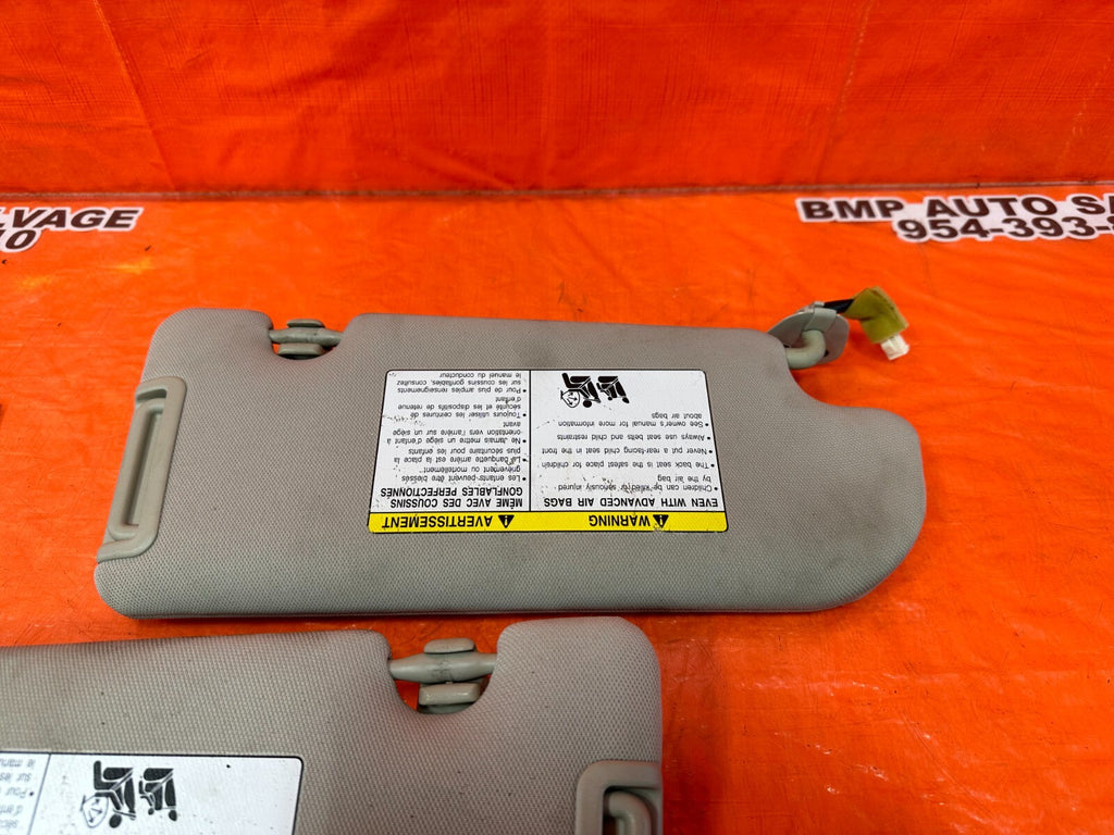 08 15 INFINITI G37 & Q60    LEFT AND RIGHT SUN VISORS PAIR SET OEM FACTORY #2454