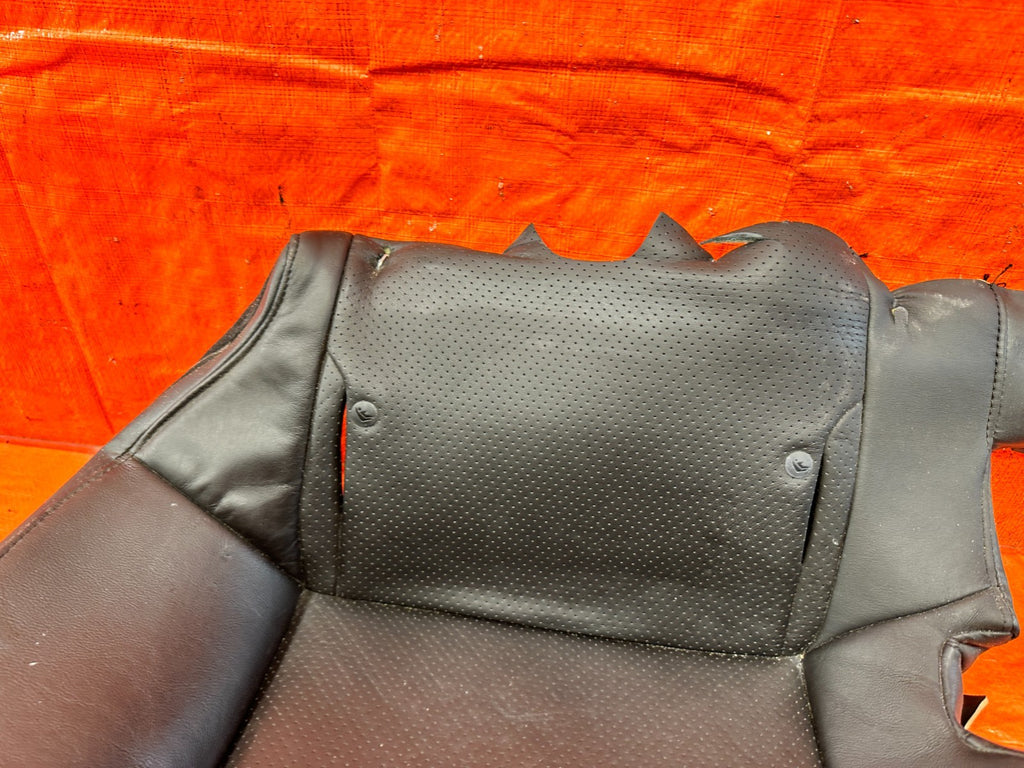 08 09 INFINITI G37 COUPE SPORT REAR UPPER SEAT BLACK LEATHER COVER SKIN OEM 3208