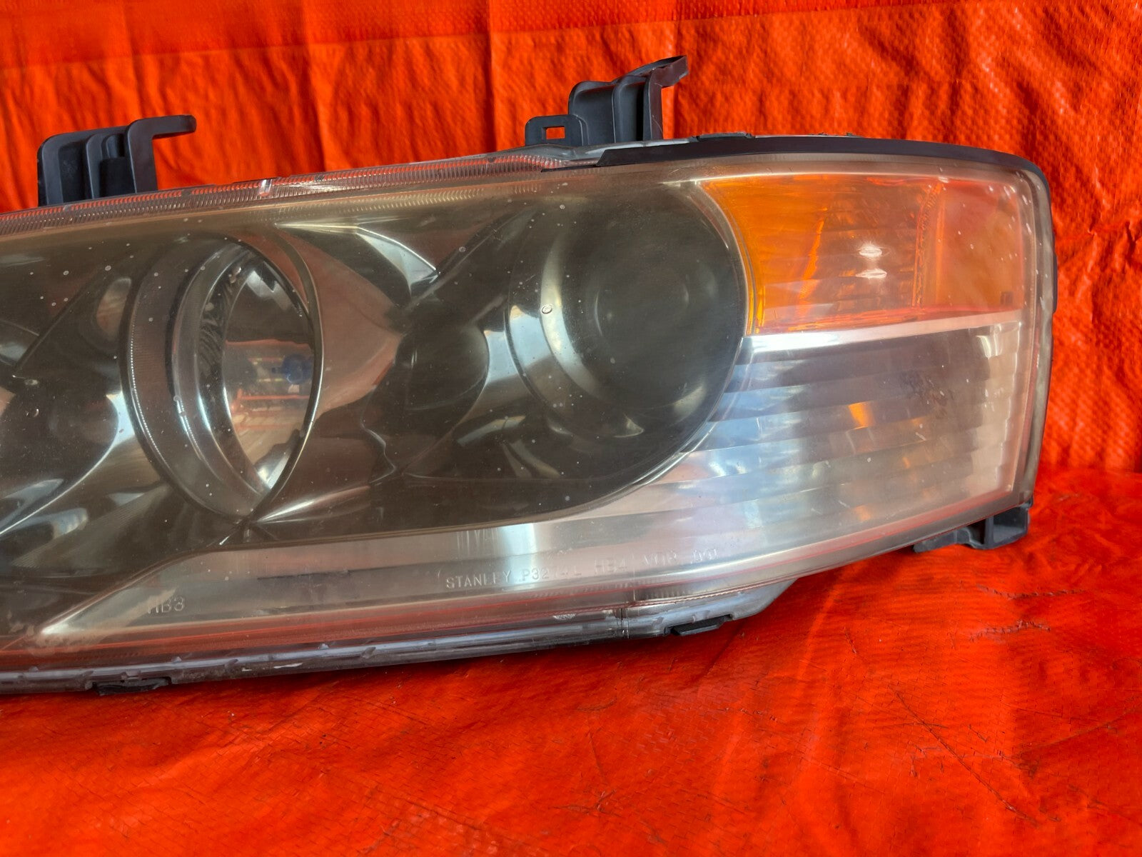 04 05 LANCER EVOLUTION EVO IX 9   SMOKED CHROME NON HID   HEADLIGHT HEADLAMP OEM5