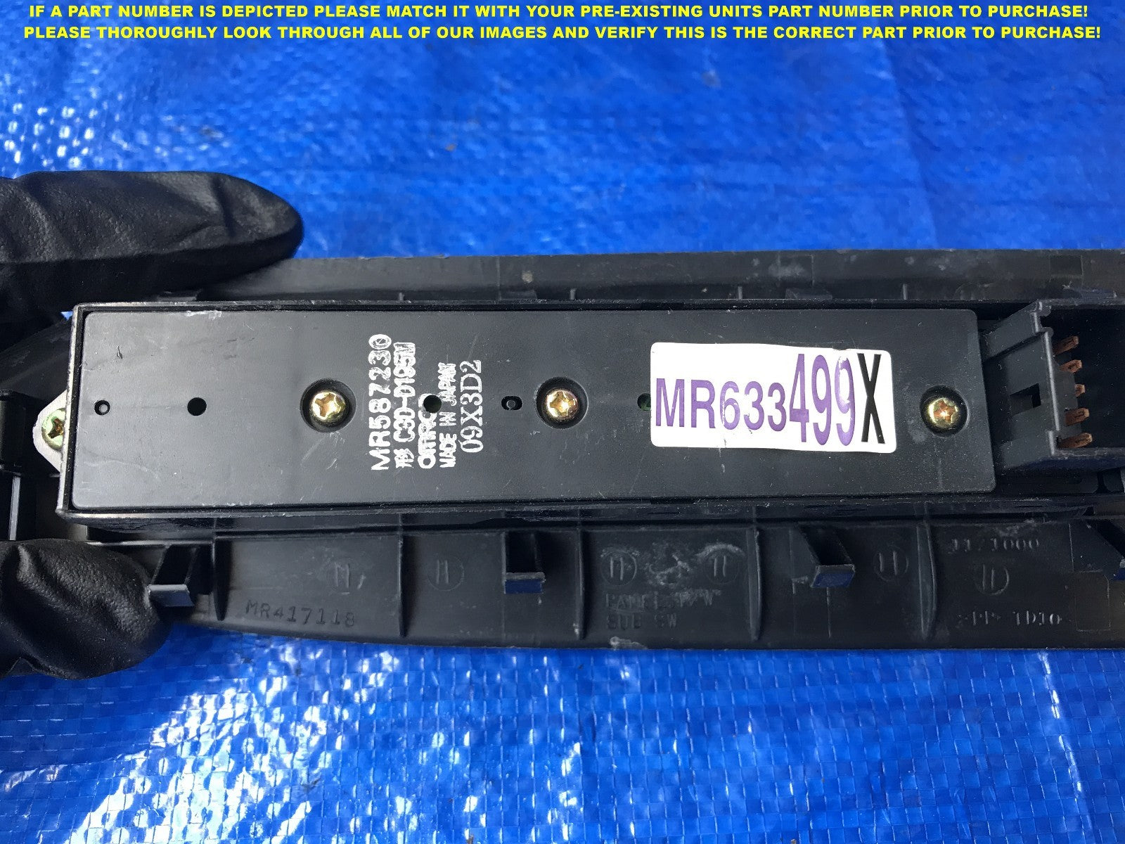 OEM 2003 2004 2005 MITSUBISHI EVOLUTION PASSENGER RIGHT FRONT WINDOW SWITCH 2