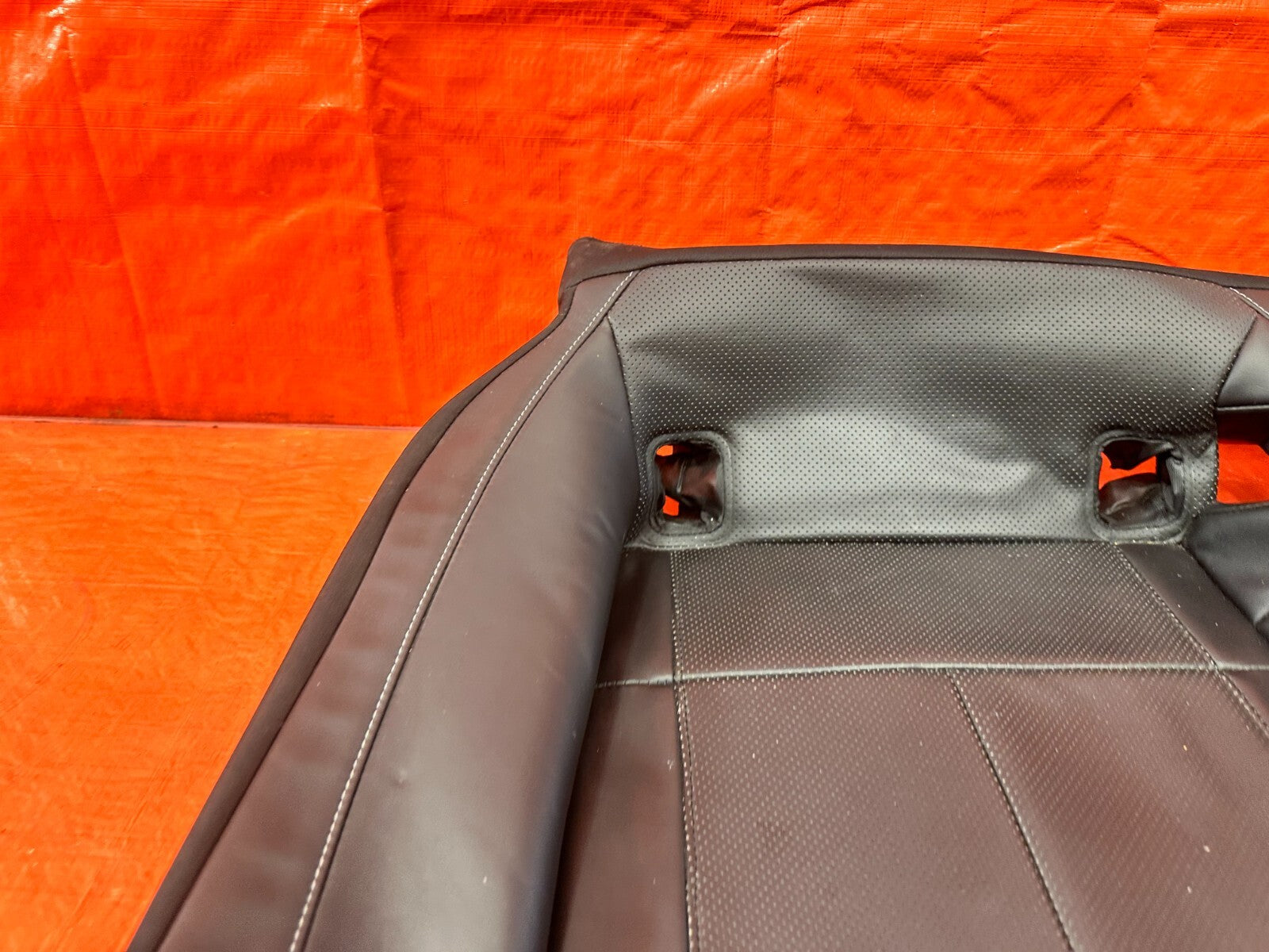 17 20 INFINITI Q60   BLACK LEATHER REAR SEAT LOWER SEAT SKIN WRAP   OEM #28919