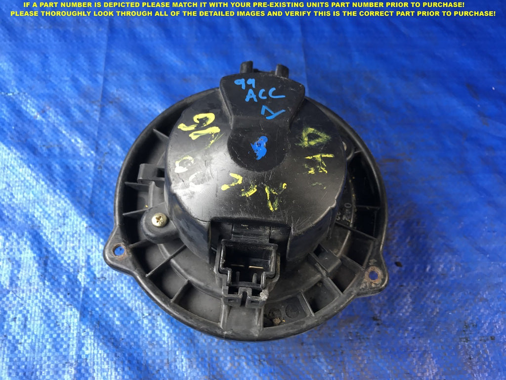 OEM 1998 1999 2000 2001 2002 HONDA ACCORD AC BLOWER MOTOR FAN              0