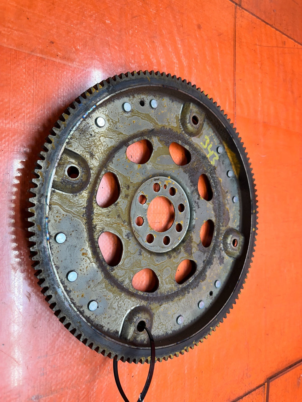 14-15 INFINITI Q50 3.7L VQ37VHR TRANSMISSION ENGINE FLYWHEEL FLEXPLATE OEM 3434