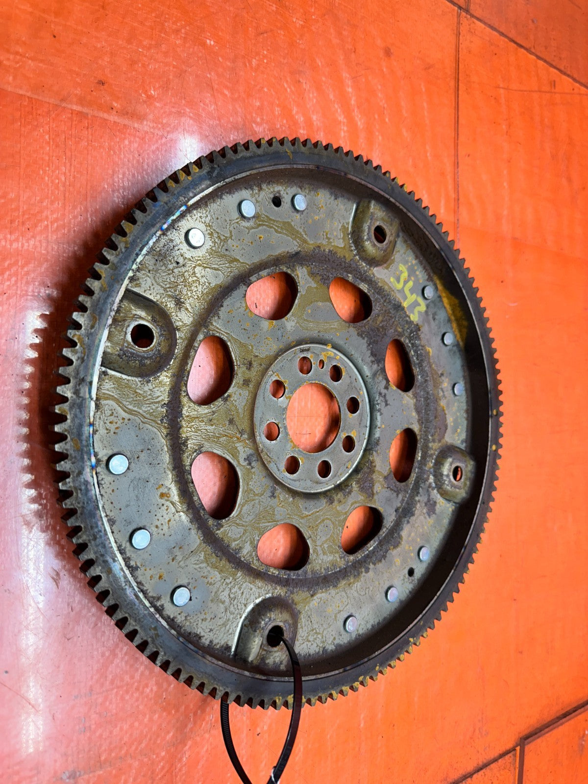 14-15 INFINITI Q50 3.7L VQ37VHR TRANSMISSION ENGINE FLYWHEEL FLEXPLATE OEM 3434