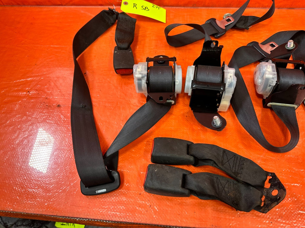 04 08 ACURA TSX   REAR SEAT BELT SET   LEFT & RIGHT SEAT BELTS   BLACK OEM #2758