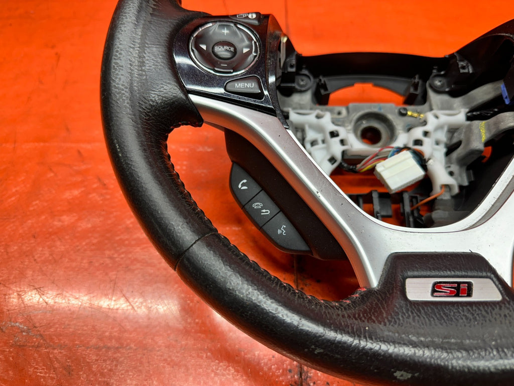 13 15 HONDA CIVIC SI 4D 2.4L LEATHER STEERING WHEEL W/ SWITCHES OEM #3344