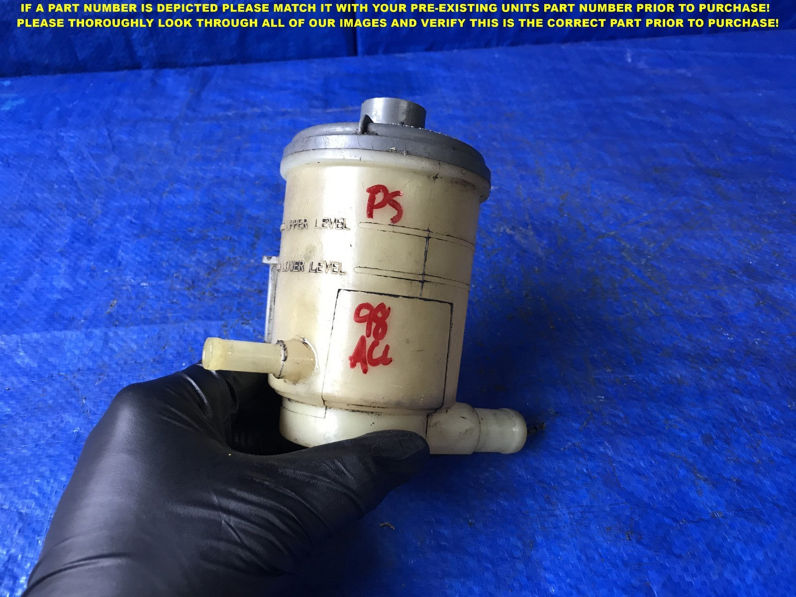 OEM 1998 1999 2000 2001 2002 HONDA ACCORD V6 POWER STEERING RESERVOIR TANK 0