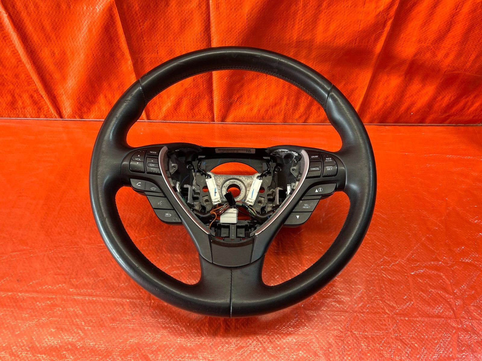 13 15 ACURA RDX   STEERING WHEEL   BLACK LEATHER WRAP   OEM FACTORY #1530