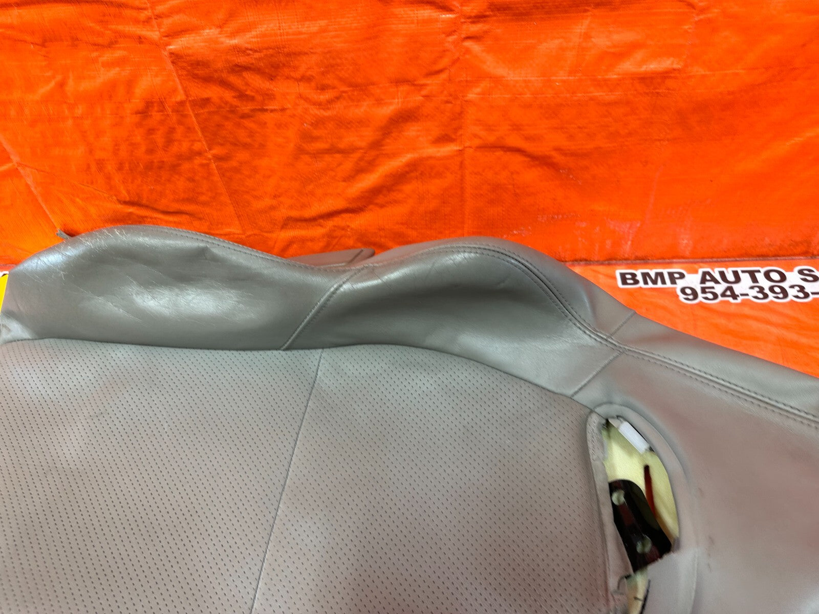 02 04 ACURA RSX   GRAY   RIGHT FRONT UPPER SEAT SKIN LEATHER COVER OEM 2545