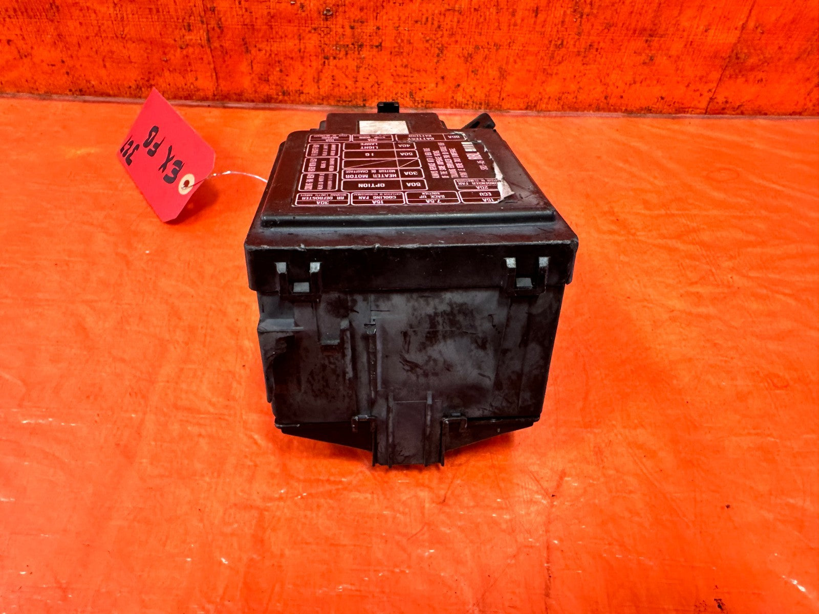 92 95 HONDA CIVIC   EXTERIOR ENGINE BAY FUSE BOX COVER LID DIAGRAM   OEM #3275