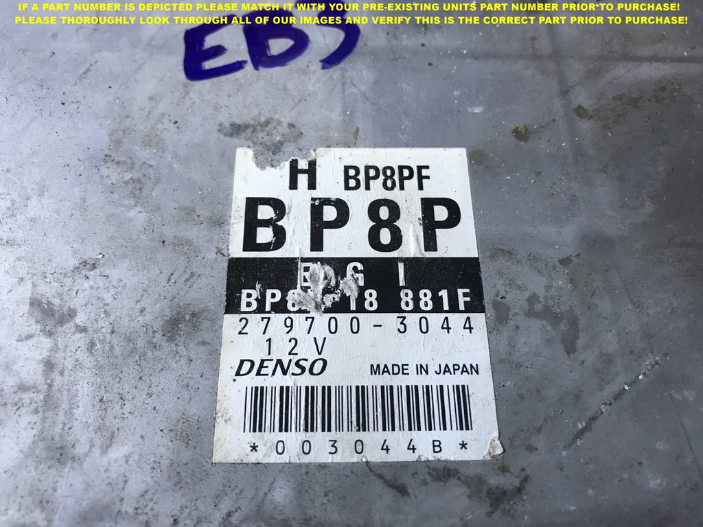 OEM MAZDASPEED MAZDA MIATIA MX 5 ENGINE COMPUTER ECU ECM EBX BP8P 18 881F1