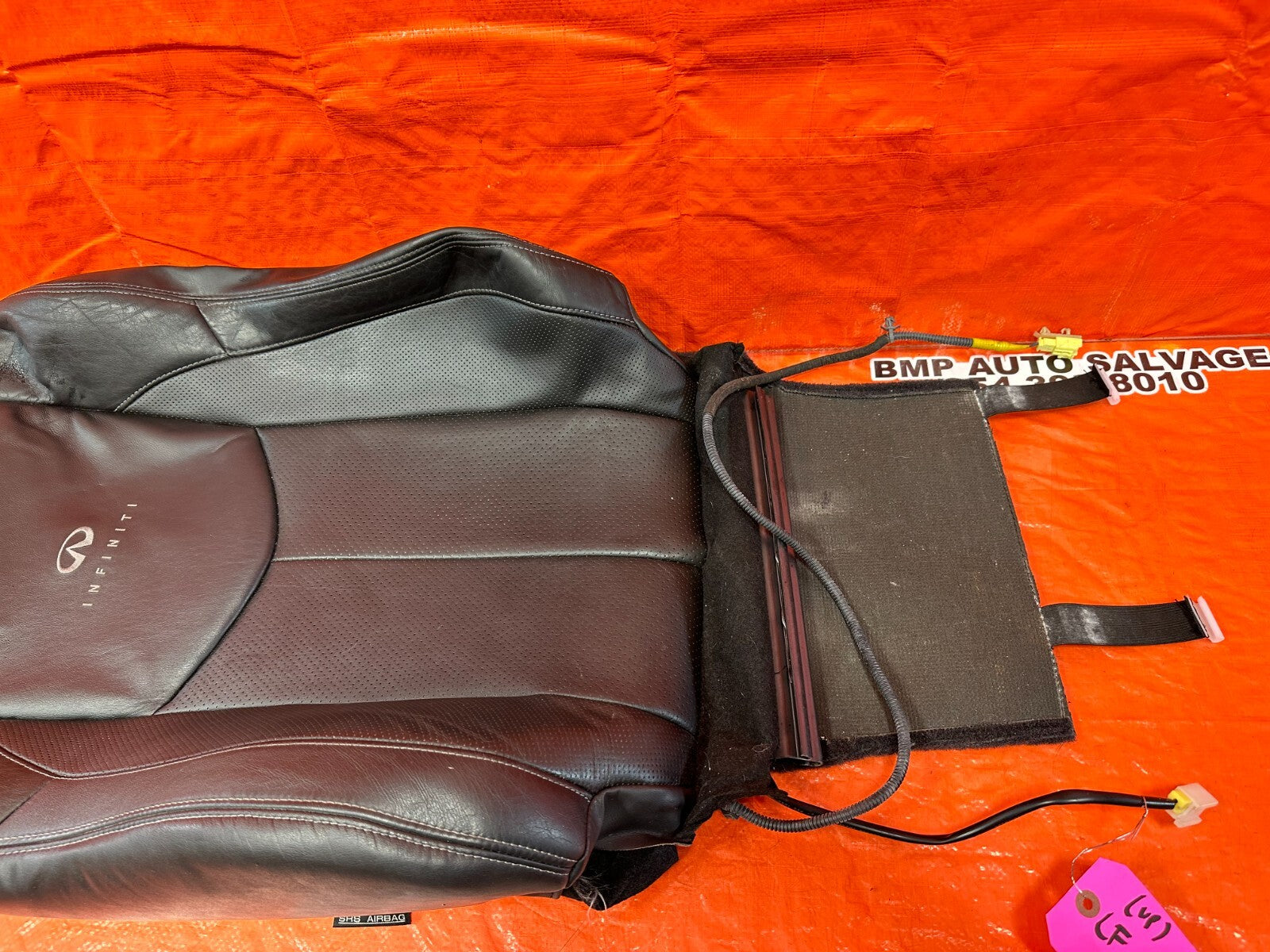 08/09 INFINITI G37 COUPE SPORT PASSENGER RIGHT FRONT UPPER SEAT LEATHER SKIN OEM5