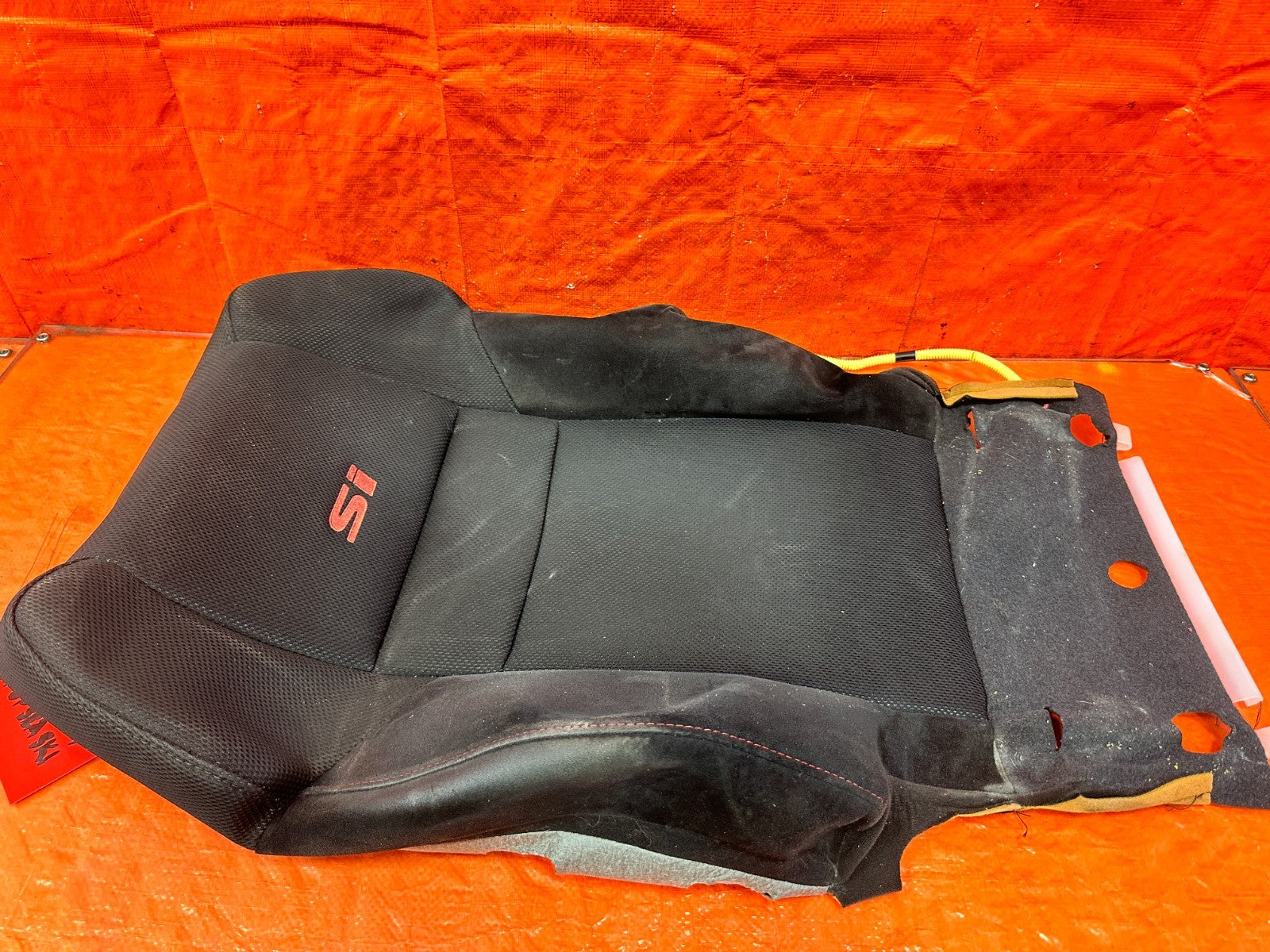 06 11 HONDA CIVIC SI DRIVER LEFT FRONT UPPER SEAT SKIN CLOTH FABRIC COVER OEM 075