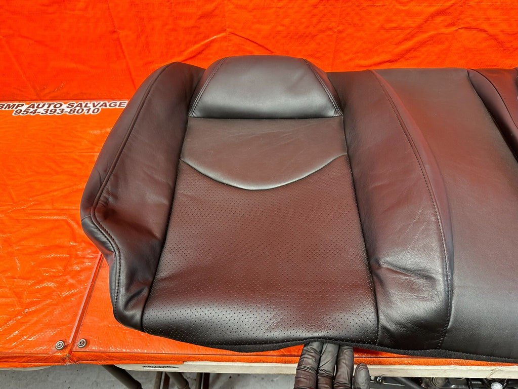 08 09 INFINITI G37 COUPE SPORT REAR UPPER SEAT BLACK LEATHER COVER SKIN OEM 24513