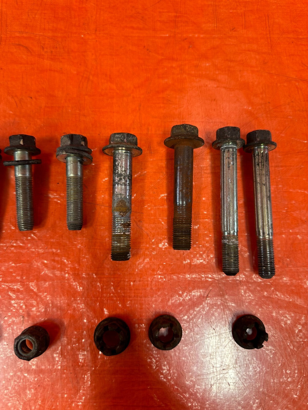 97 01 HONDA PRELUDE   REAR TRAILING ARM BOLTS NUTS HARDWARE   OEM #2595