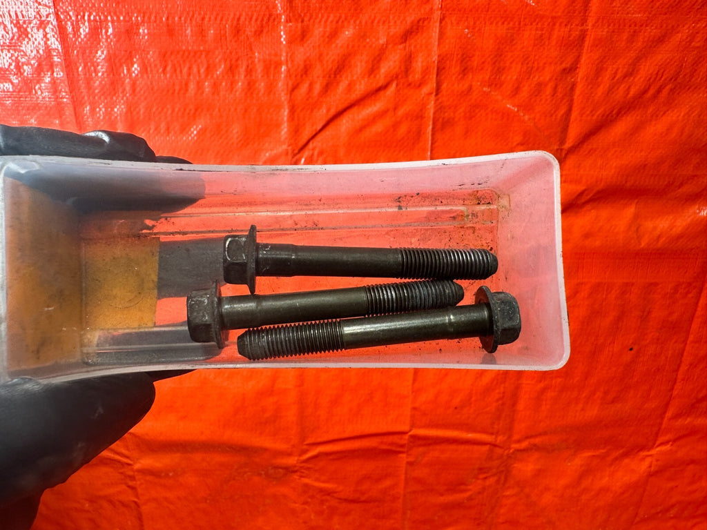 03 07 INFINITI G35 COUPE   FRONT UPPER CONTROL ARM BOLTS SET OF 3 ONLY   OEM 2980