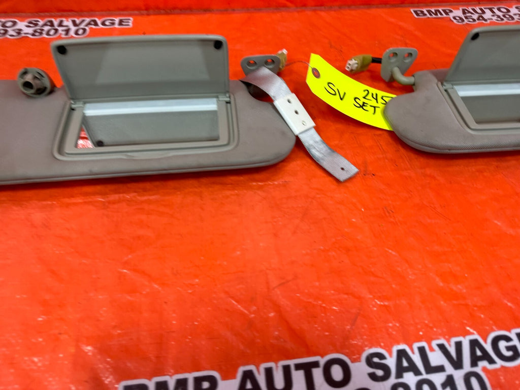 08 15 INFINITI G37 & Q60    LEFT AND RIGHT SUN VISORS PAIR SET OEM FACTORY #24520