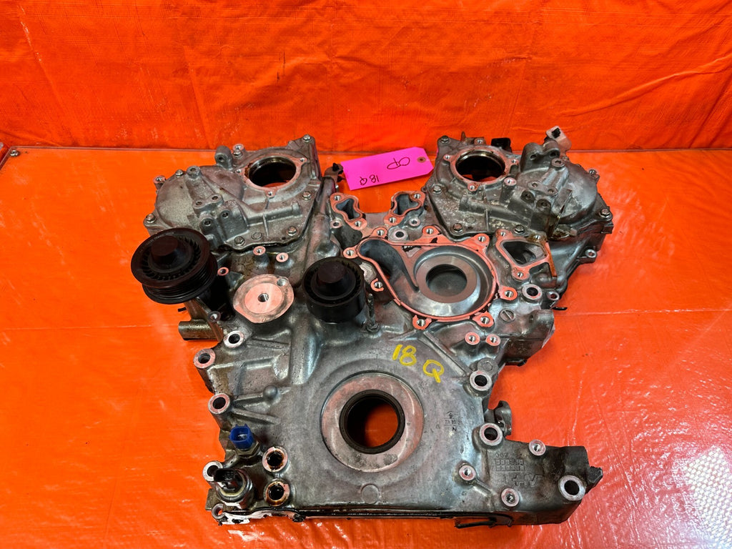16 20 INFINITI Q50 & Q60   3.0L 300HP   TIMING CHAIN COVER CASE W/ L & R COVERS12