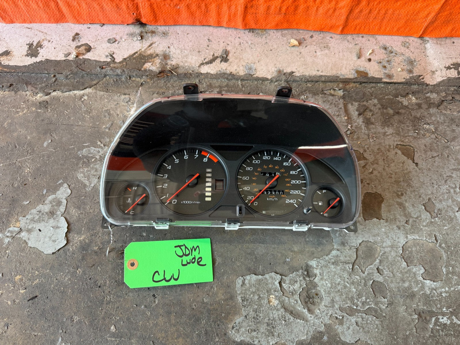97 01 HONDA PRELUDE   AUTOMATIC INSTRUMENT GAUGE CLUSTER SPEEDOMETER  OEM #LUDE0