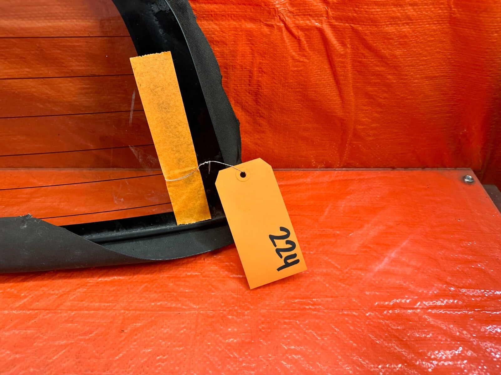 02 09 HONDA S2000   REAR SOFT TOP GLASS WINDOW W/ HONDA LOGO   OEM FACTORY #2241