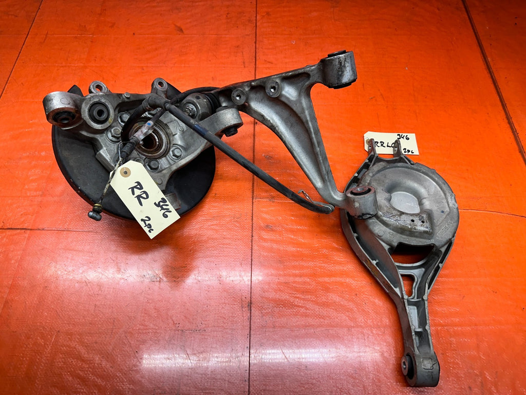 03-08 NISSAN 350Z RIGHT REAR SPINDLE KNUCKLE HUB WITH CONTROL ARMS OEM #3469