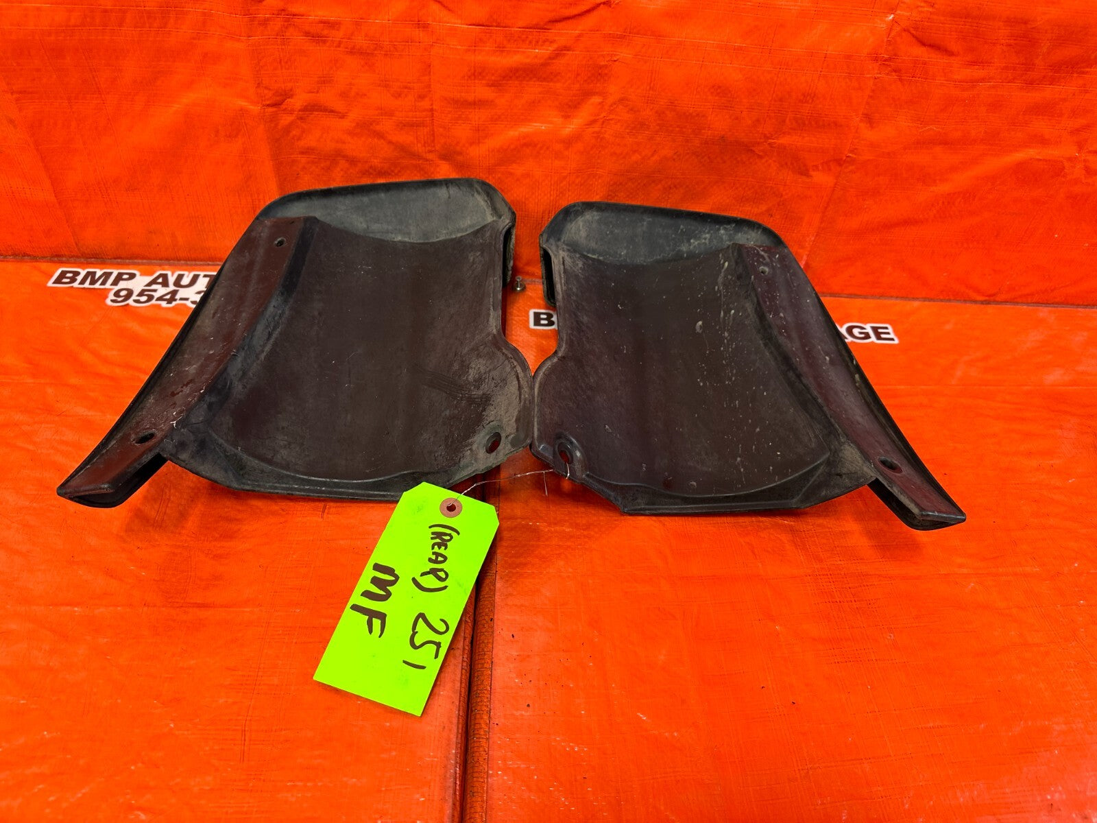 08 12 HONDA ACCORD SEDAN REAR MUD FLAP / SPLASH GUARD SET LEFT & RIGHT OEM #2519