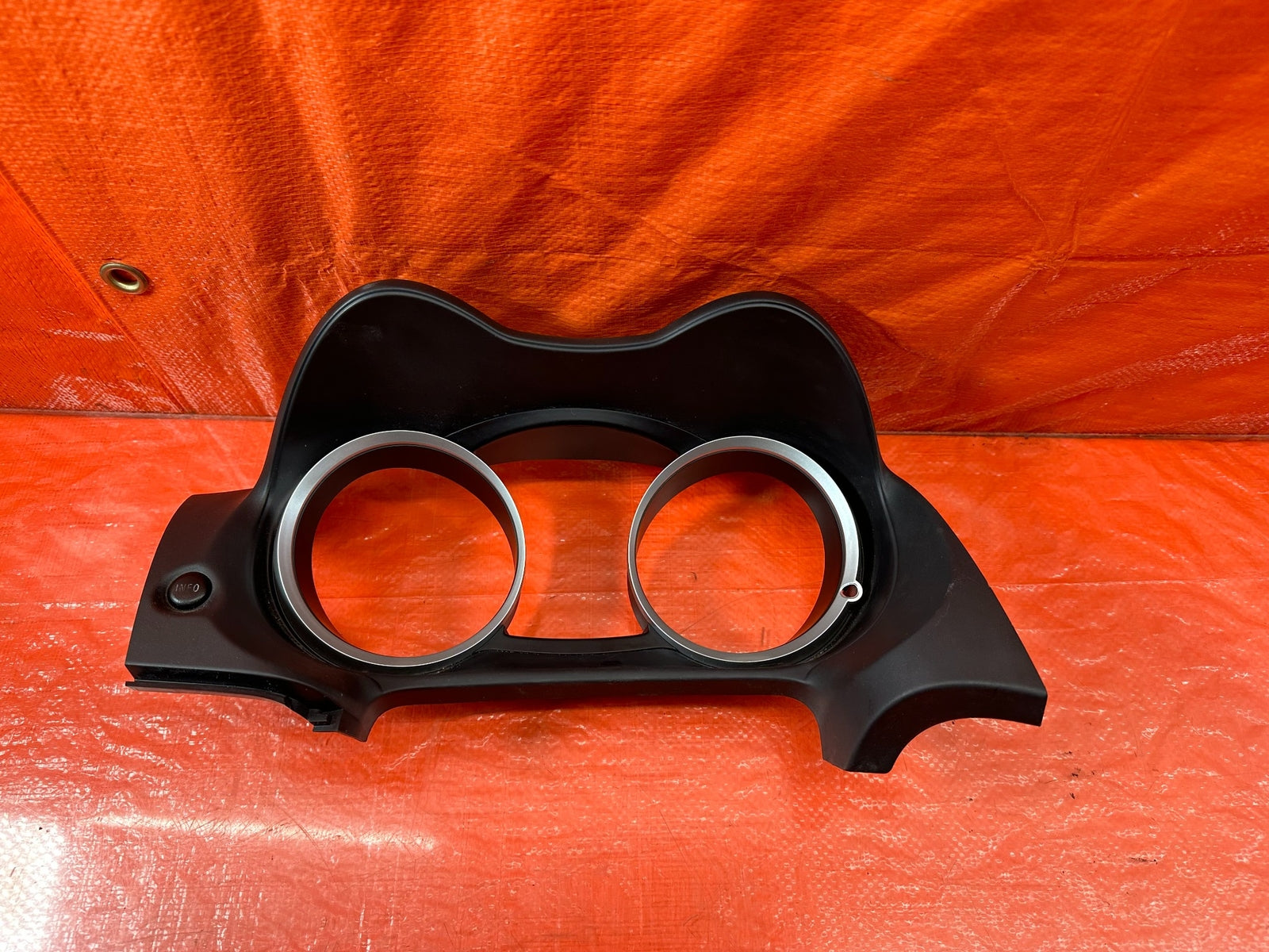 08 15 LANCER EVOLUTION X EVO 10 INSTRUMENT GAUGE CLUSTER BEZEL TRIM OEM #2170