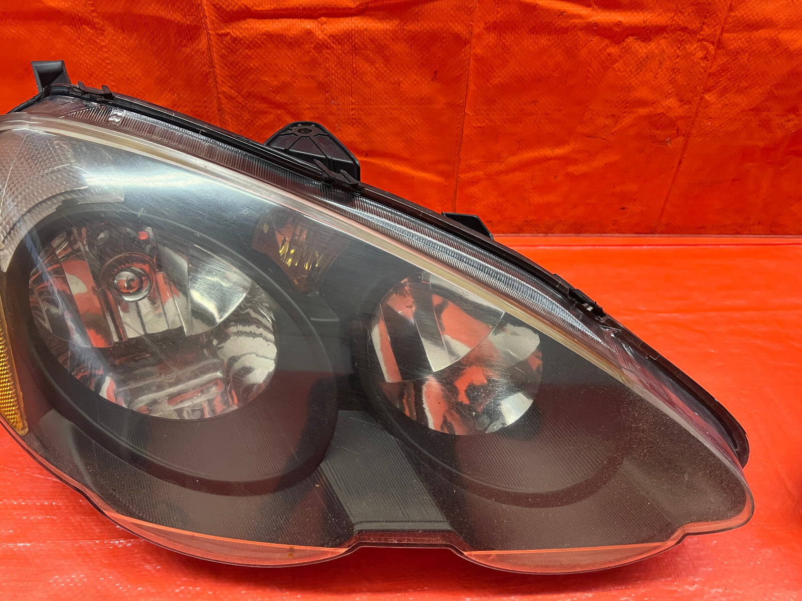 02 04 ACURA RSX   AFTERMARKET BRAND BLACK HOUSING HEADLIGHTS   LEFT & RIGHT #17111